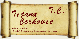 Tijana Čerković vizit kartica